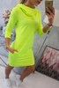 Dress with a hood and pockets yellow neon