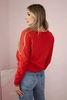 Damen-Sweatshirt mit Pailletten-Schriftzug rot