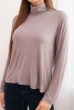 Women's viscose blouse with a turtleneck and long sleeves fango
