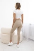 Ribbed leggings beige