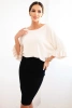 Women's viscose skirt made of stretchy knit black