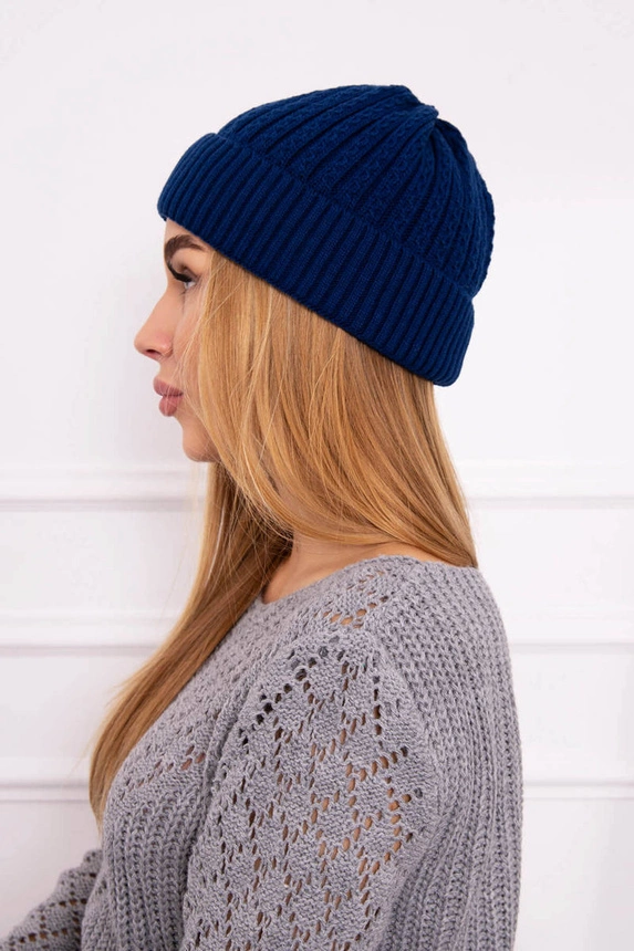 Cap thin Weronika K249 mauve blue