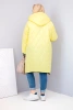 Damenjacke Plus Size gesteppte mit Kapuze und sportlichen Bündchen gelb