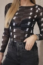 Body blouse with pistols black