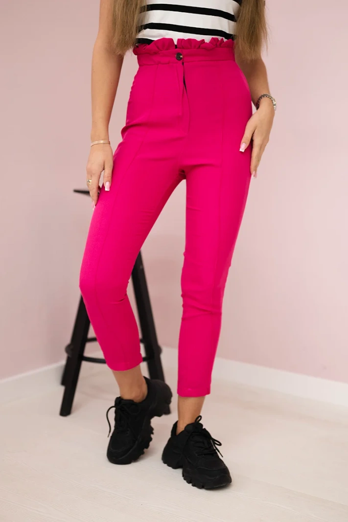 Fuchsia taillierte Hose