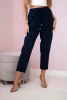 Punto trousers tied at the waist navy blue