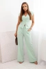 Damen-Set mit Weste und weiten Hosen dunkles Mint