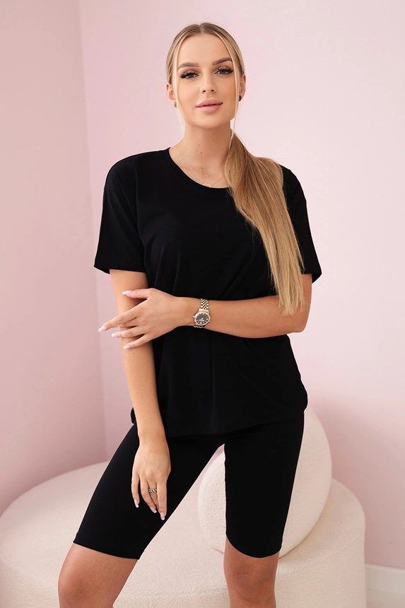 Set of top+leggings black