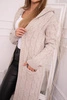 Sweater with hood and pockets light beige