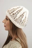 Women's winter wool hat with zirconia K453 graphite
