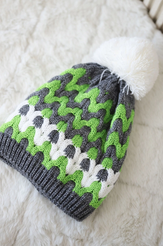 Women's cap Laila K283 graphite+green neon