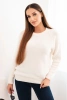 Women's sweater made of baby alpaca with long sleeves ecru