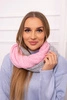 KN14 Zweifarbiges Damen-Snood hellrosa+grau