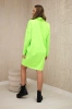 Dress with tie green neon