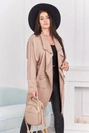 Cape with pockets dark beige