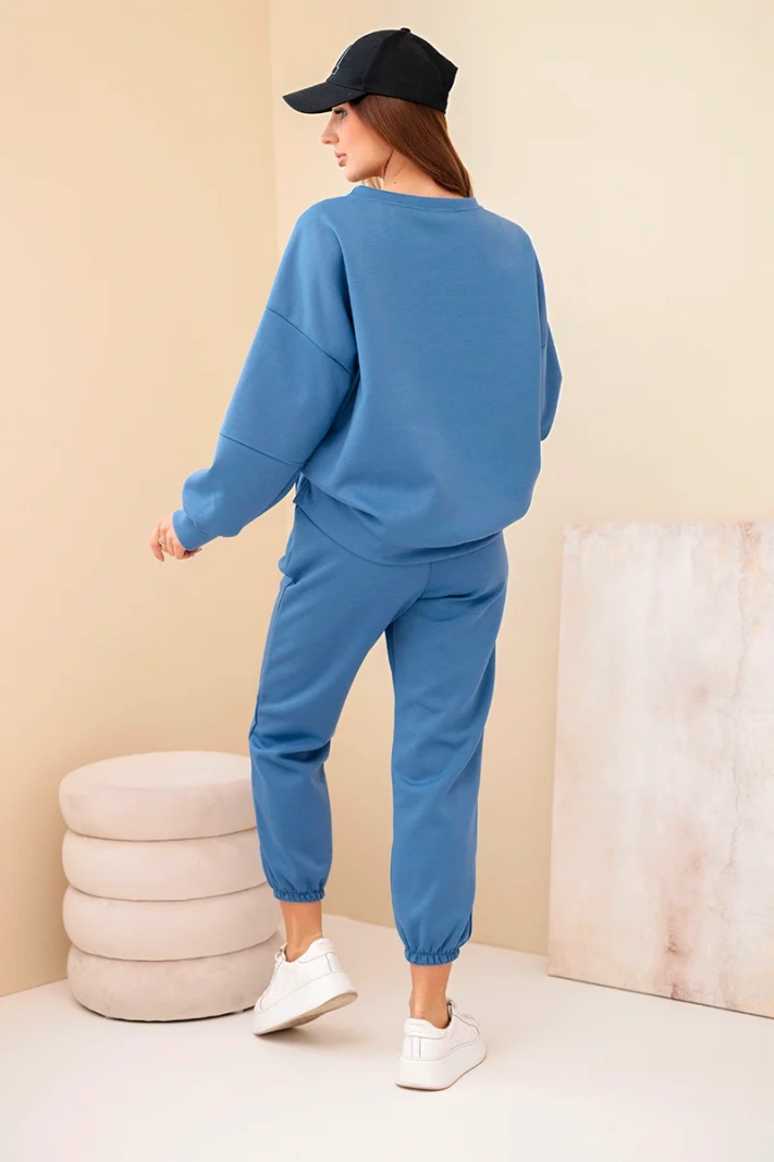 Komplet bluza + spodnie masełko jeansowy