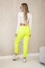 Cotton pants yellow neon