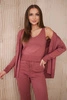 3-piece sweater set dark pink