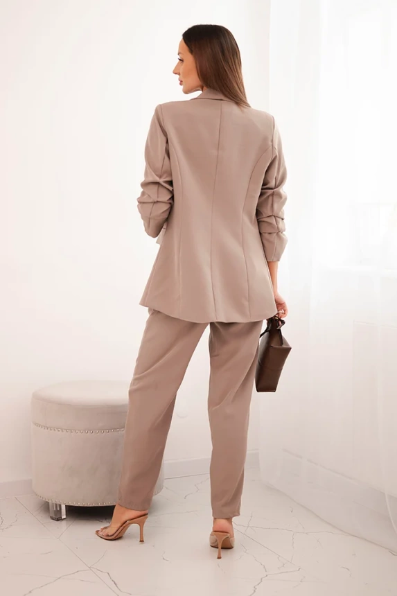 Elegant suit set with jacket and trousers fango