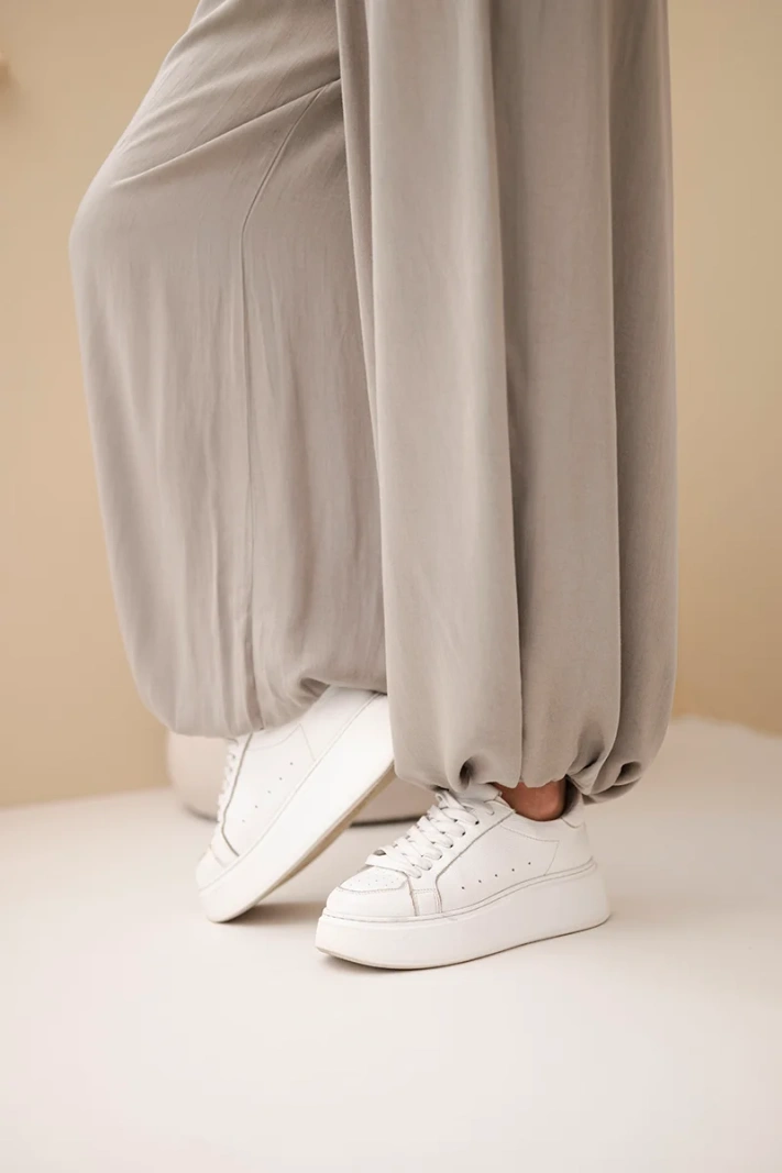 Damen-Viskosehose mit weitem Bein fango