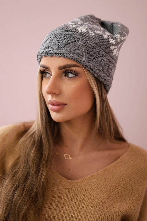 Women's cap Kira K374 light gray