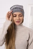 Cap with fleece Patrycja K254 black + gray