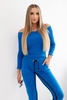Set mit Doppelstreifen kornblumenblau