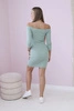 Dress fitted - ribbed dark mint