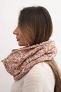 Damen Schal aus weichem Wollmaterial Winter KN25 rosa+gelb