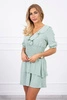 Dunkles mintfarbenes Taillenkleid