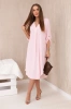 V-neck dress powder pink
