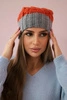 Cap with fleece Paris K212 foxy+gray