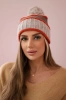 Moteriška kepurė Kinga K297 beige+mocca+red
