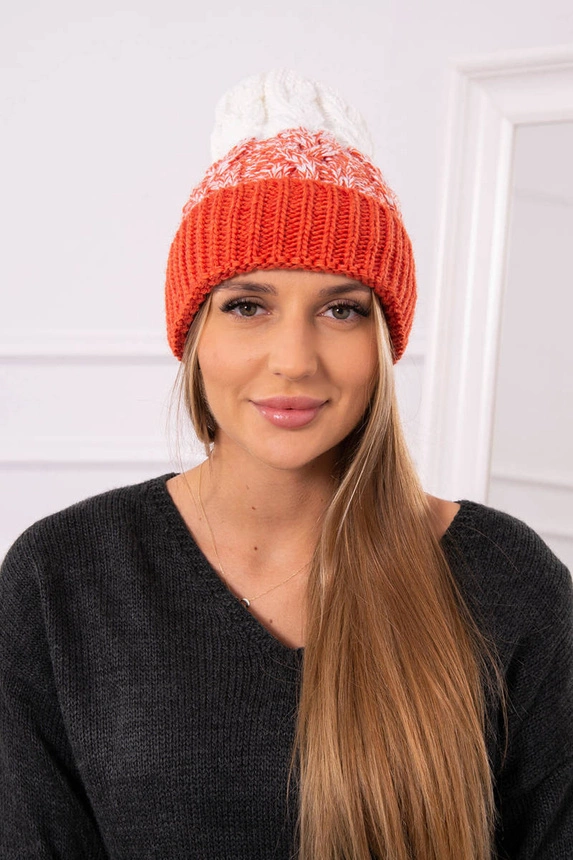 Damenmütze Samara K346 rot+Weiß