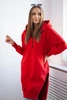 Insulated sweatshirt with slits on the sides red