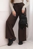 Women's cotton cargo pants with pockets and chain beige