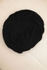 Women's winter wool hat with a loose fit and decorative weave K378 black