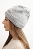 Women's winter hat with wool in a loose fit K442 gray