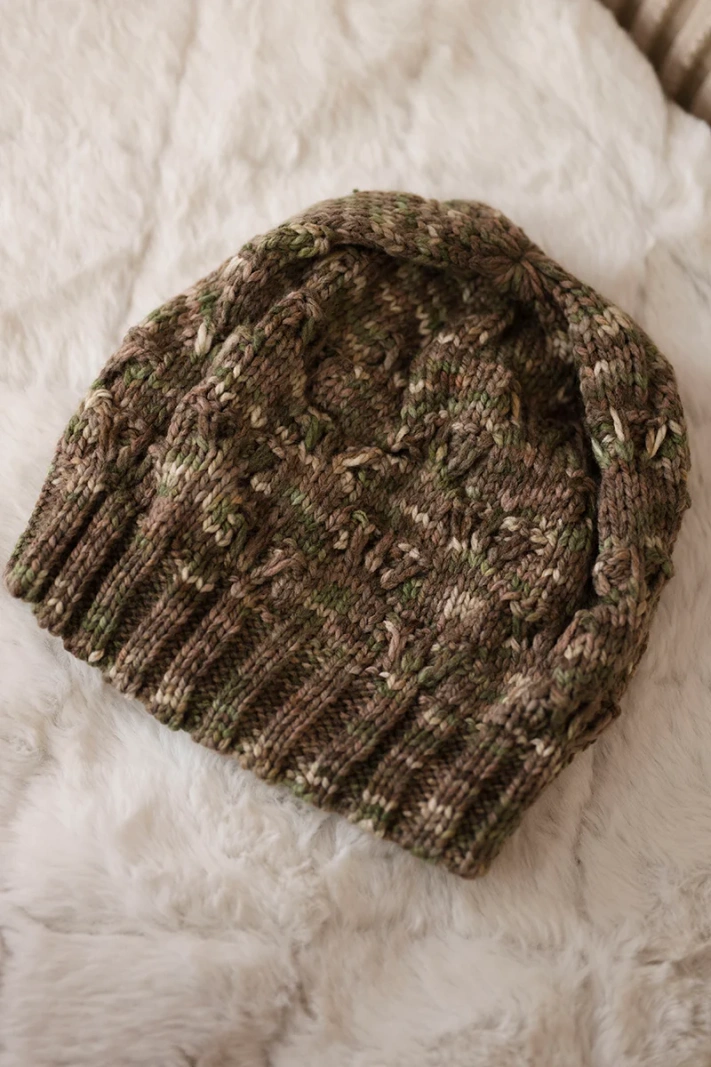 Cap with fleece Roksana K209 cappuccino + light khaki