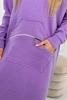 Isoliertes Kleid mit Kapuze violett
