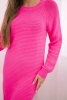 Pullover Kleid gestreift rosa neon