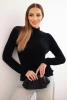 Women's alpaca sweater with a turtleneck black