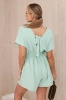 Ruffled waist jumpsuit dark mint
