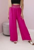 Trousers with a wide elastic waistband fuchsia