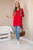 Oversized blouse with pendant red