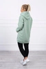 Hooded sweatshirt with patches dark mint