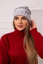 Monika fleecová čepice K256 černá+šedá