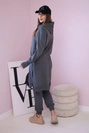 Set sweatshirt with longer side graphite