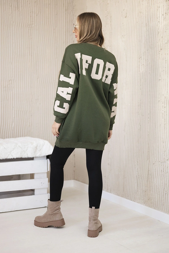 Isoliertes Sweatshirt mit kalifornischem Schriftzug khaki