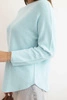 Women's sweater made of viscose with long sleeves and a round neckline mint